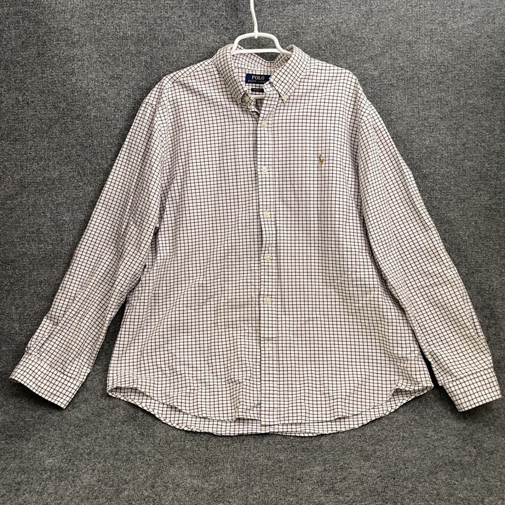 Polo Ralph Lauren Dress Shirt Mens Sz 2XL Classic Fit Button Front Plaid